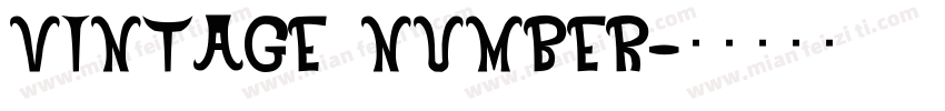 vintage number字体转换
